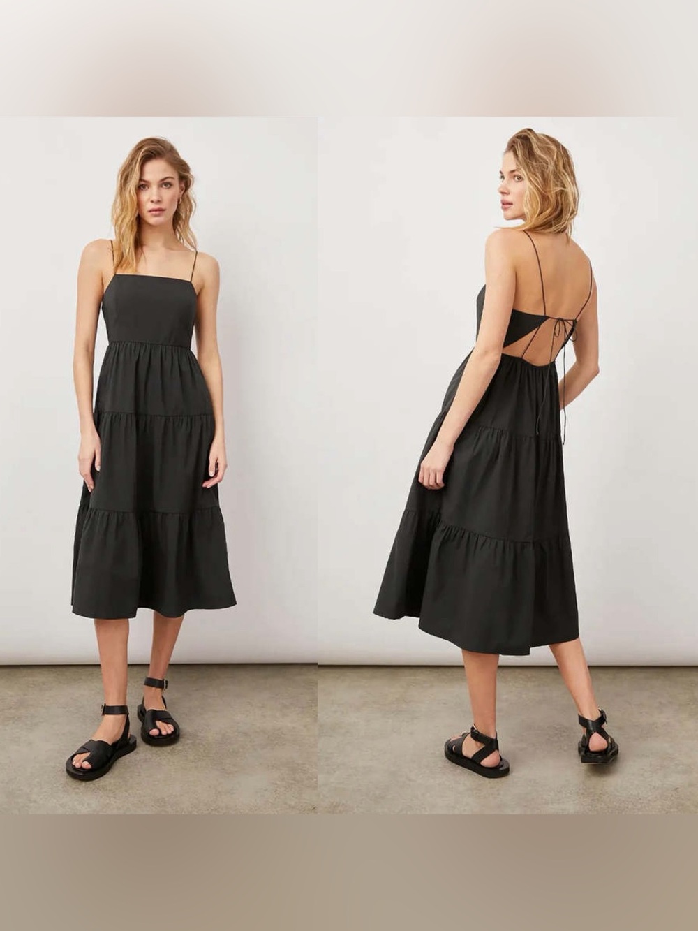 Rails Leni Black Dress Midi Size Medium